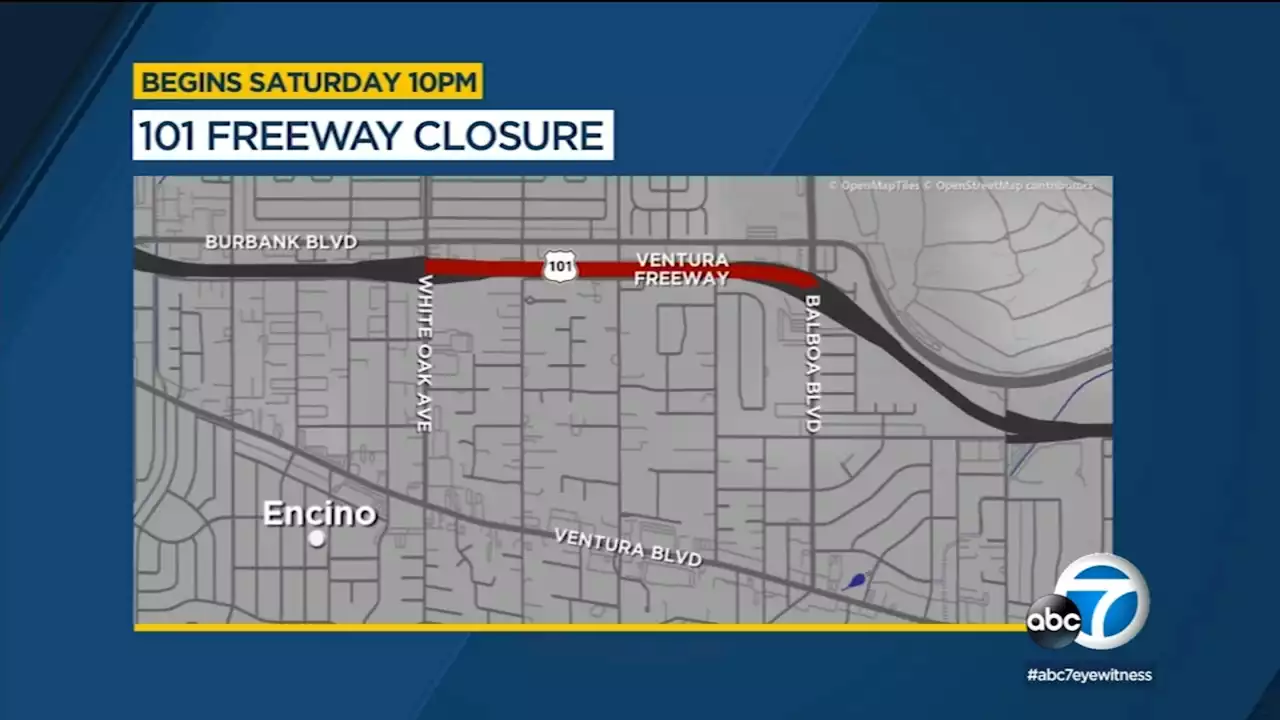 101 Freeway in Encino to close this weekend for bridge demolition