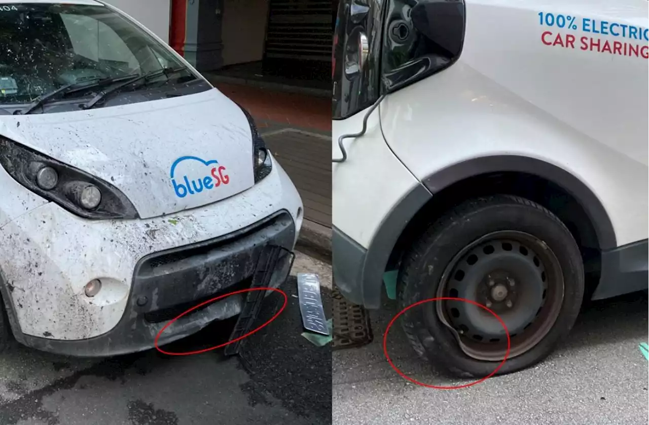 BlueSG user charged S$10K for repairs after letting someone parallel park and vehicle hit garbage can -