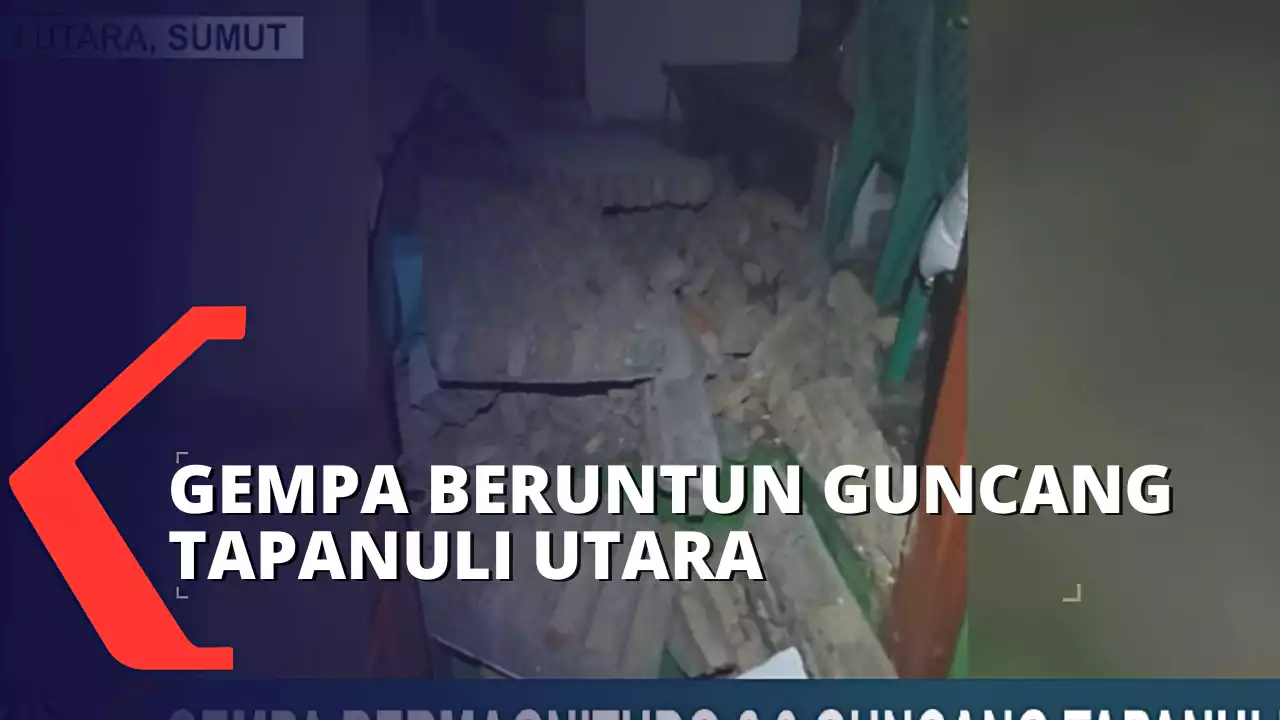 Tapanuli Utara Diguncang Gempa Beruntun, Paling Tinggi Bermagnitudo 6,0