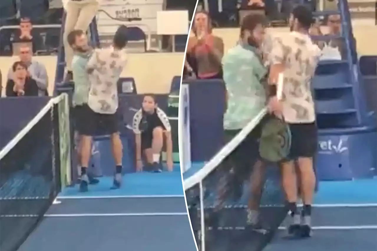 Tennis handshake fight erupts after 'f--k you' taunt