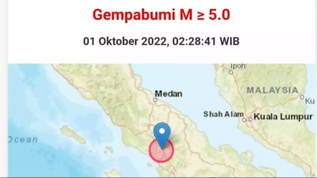 Tapanuli Utara Diguncang 4 Kali Gempa Hari ini, BMKG: Waspada Gempa Susulan