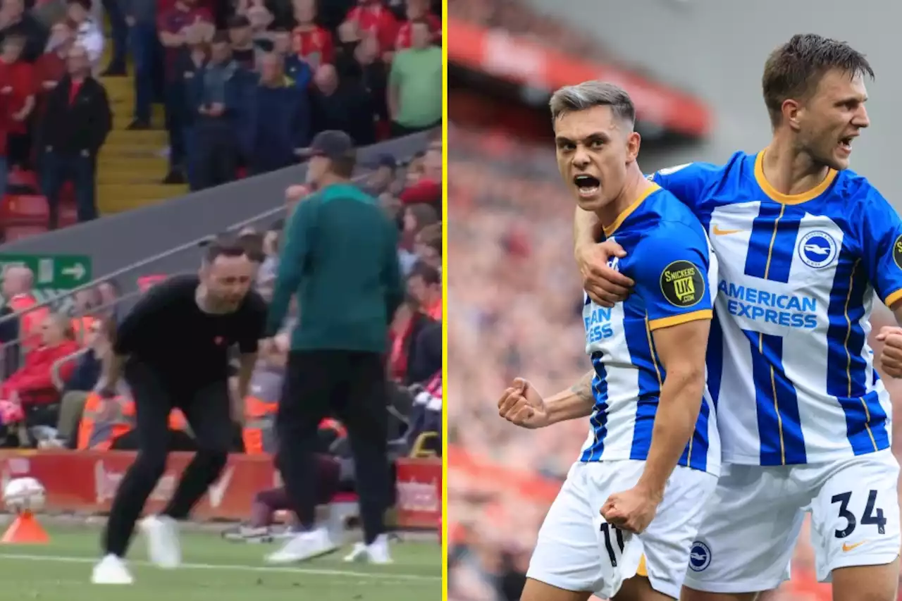 Trossard hat-trick stuns Liverpool as Brighton seal point in new manager's first game