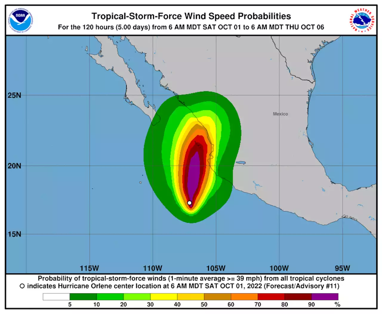 Orlene Strengthens to Hurricane Off Mexico's Pacific Coast