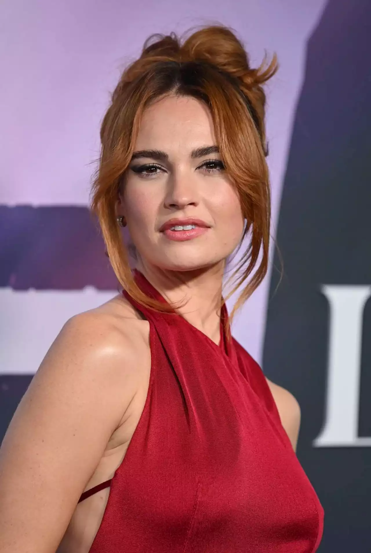 Lily James Fuels the Red Hair Trend With a New Copper Color