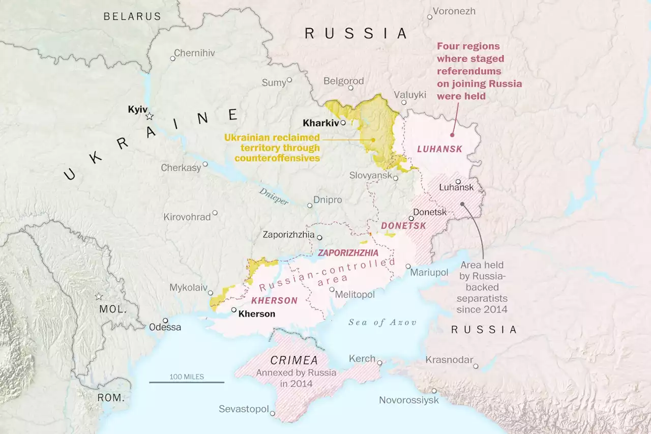 Three maps that explain Russia’s annexations and losses in Ukraine