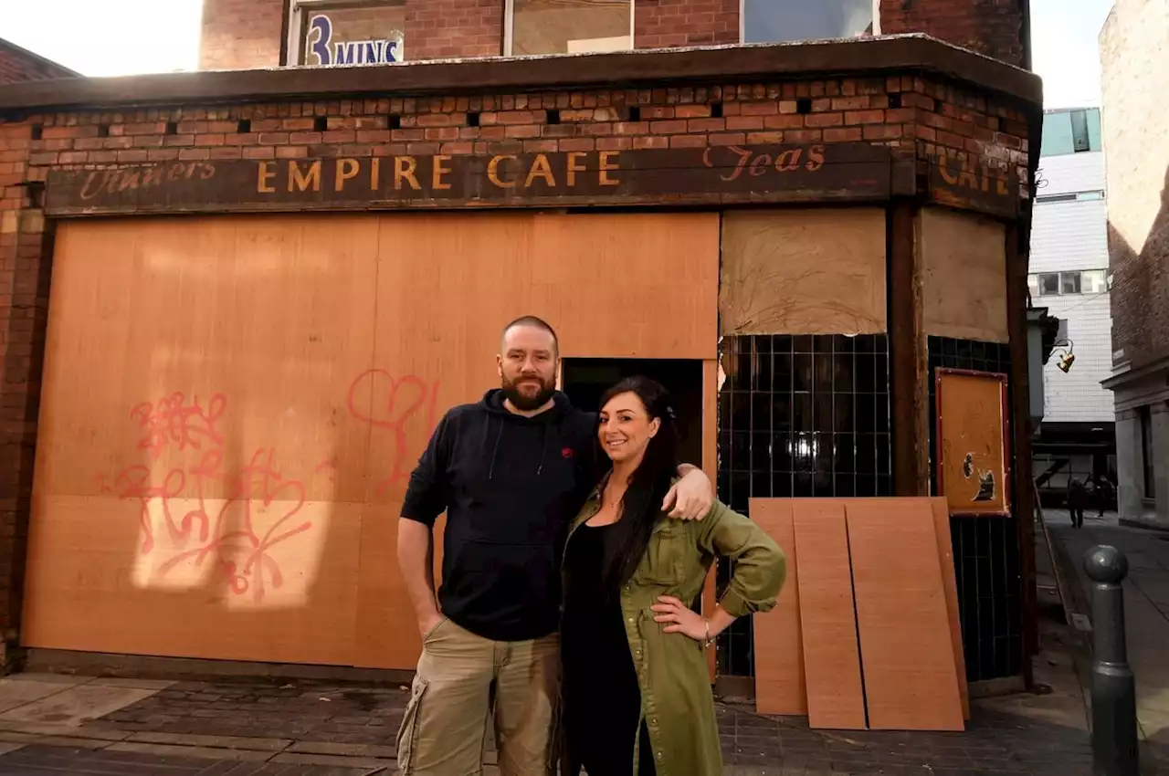 Builders renovating historic Leeds cafe uncover 'ghost' signage that is generations old