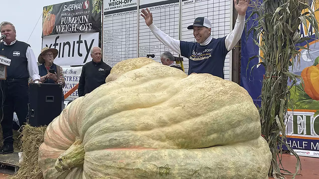 Minnesota man sets new US record with 2,560-pound pumpkin, wins NorCal contest