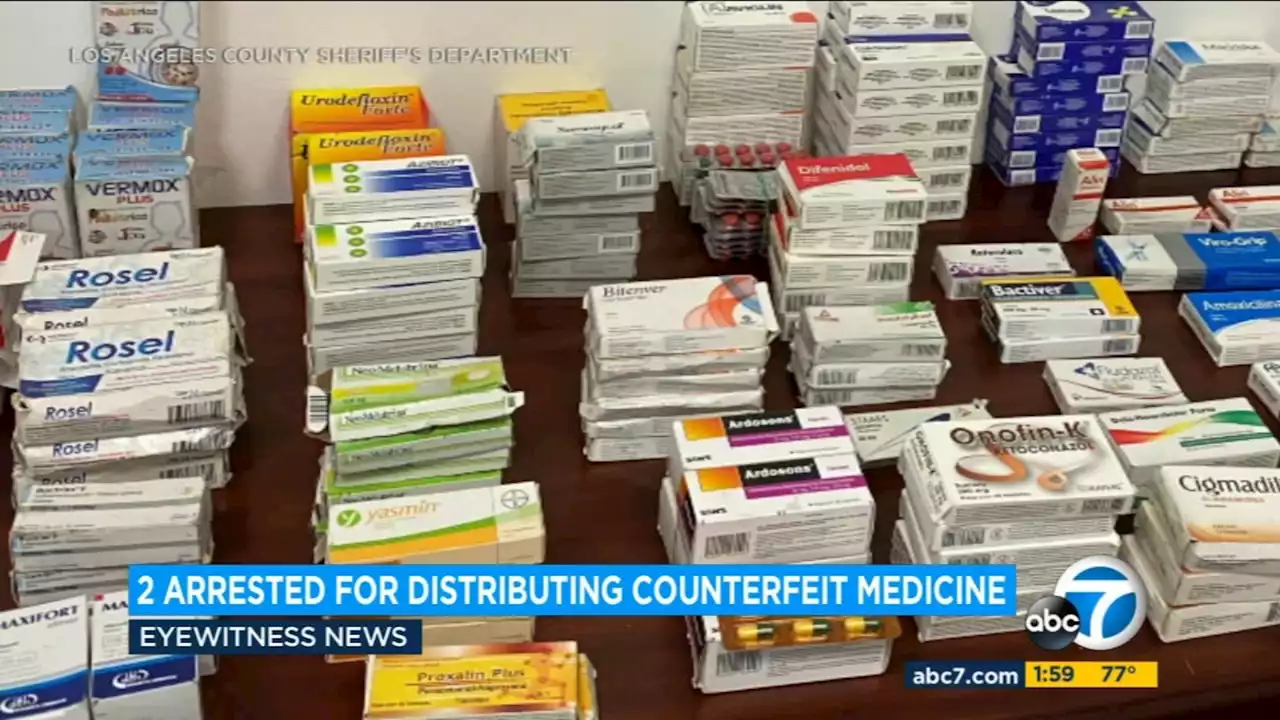 2 arrested for allegedly distributing counterfeit medicine at LA County street booths, store fronts