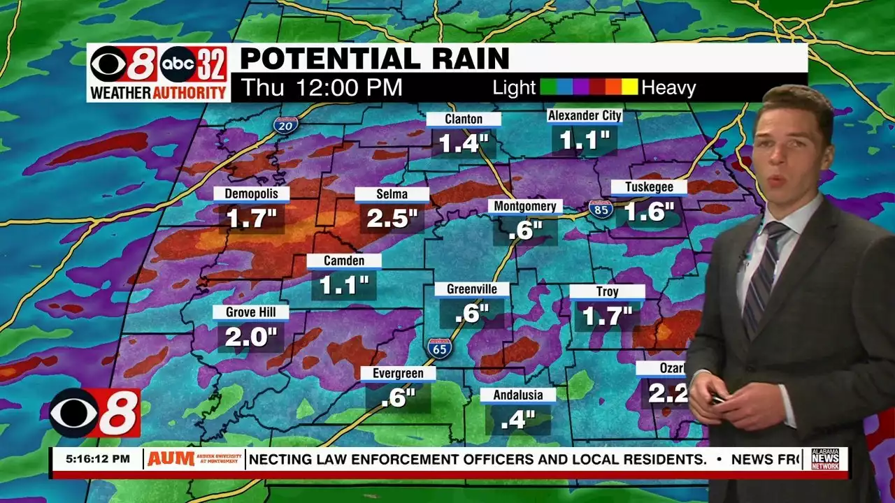 Mainly Sunny Tuesday, But Rain Returns Wednesday - Alabama News