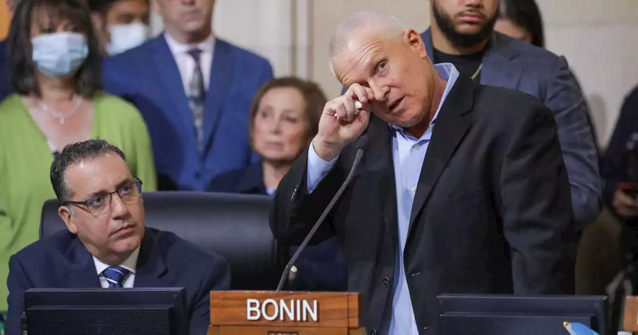 Councilman Mike Bonin addresses enraged crowd gathered at first LA City Council meeting since audio leak