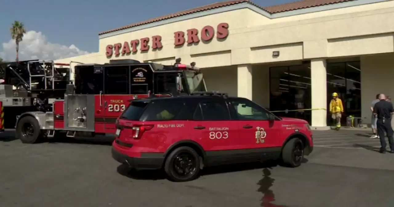 Multiple people injured after car drives into Stater Brothers in Rialto