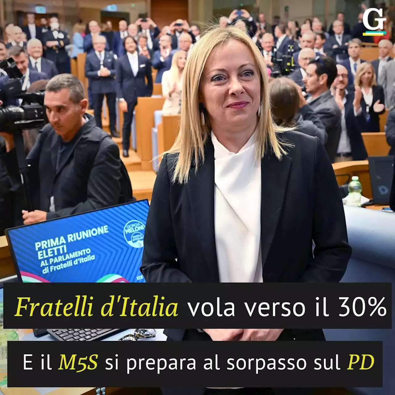 FdI vola, M5S verso il sorpasso al Pd: il sondaggio che gela i dem