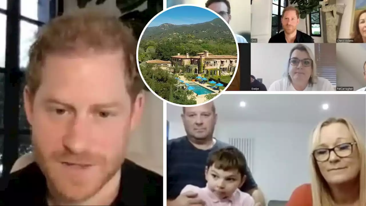 Harry tells struggling Brits to ‘muck in and help each other’ in video call from his Montecito mansion