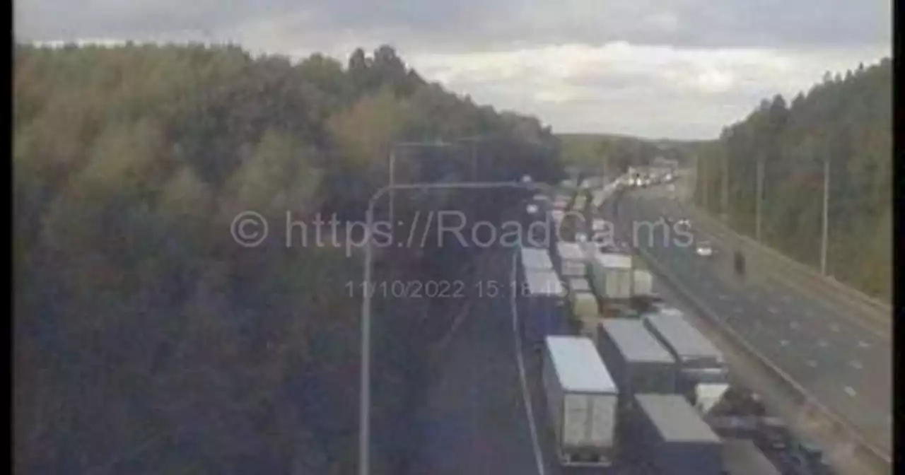 Air ambulance lands as serious crash brings M1 to standstill