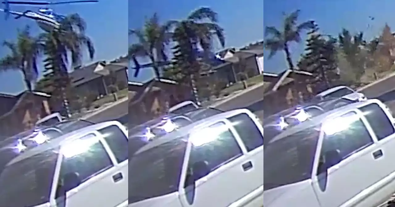 Ring Doorbell Captures Helicopter Crashing into Suburban Street