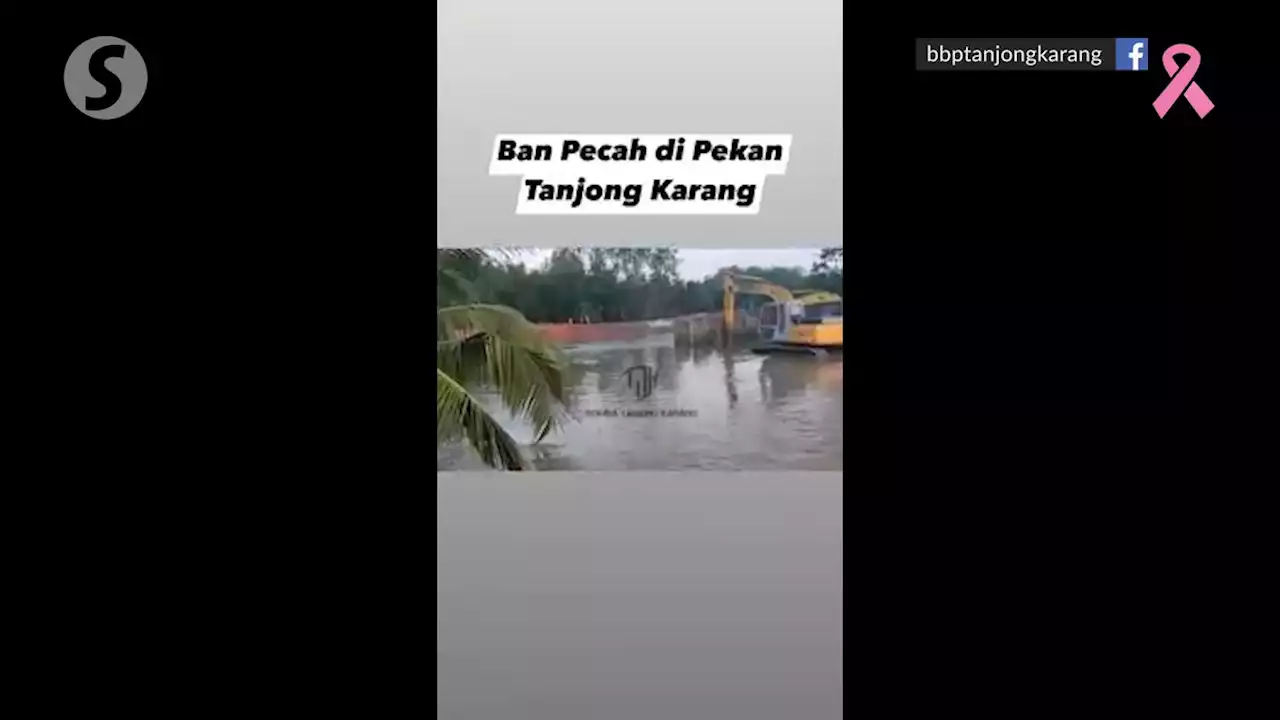 Broken barrier leads to minor flooding in Kuala Selangor