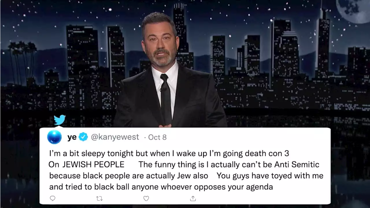 Kimmel Sounds Off on ‘White Supremacists’ Kanye West and Tucker Carlson