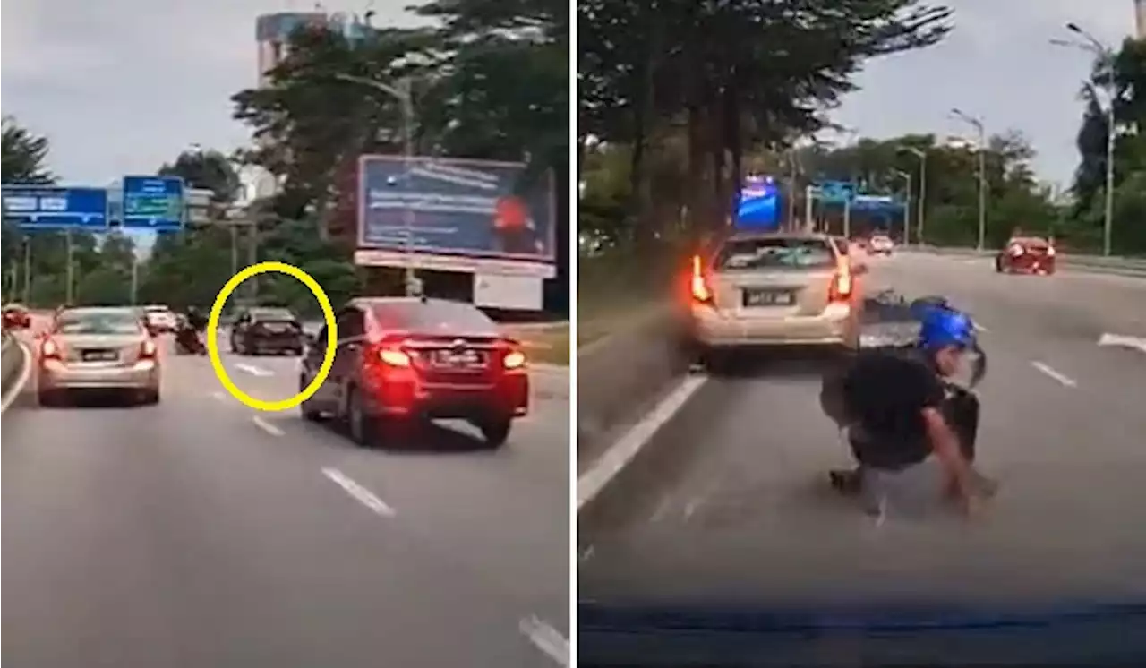 [Watch] Motorcyclist Narrowly Survives Getting Run Over 3 Times By Cars | TRP