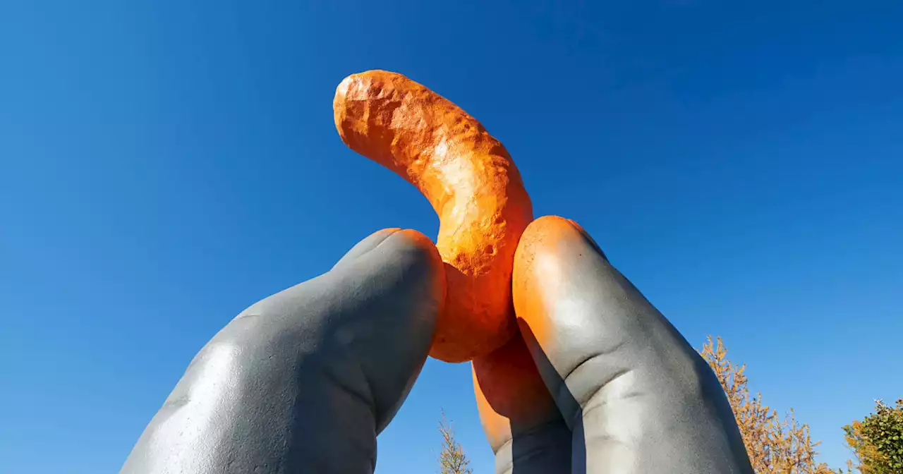 You know that cheese dust Cheetos leave on your fingers? It’s now a statue