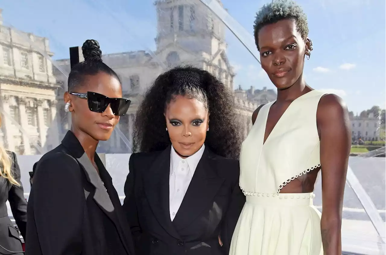 Janet Jackson, Letitia Wright, and Hero Fiennes Tiffin Under the Dome at Alexander McQueen