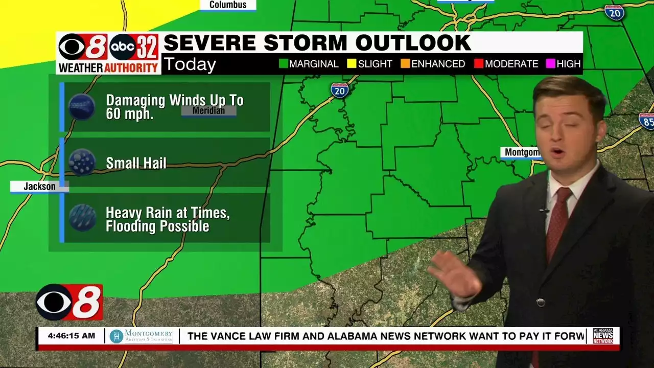 Strong/Severe Storms Possible Today - Alabama News