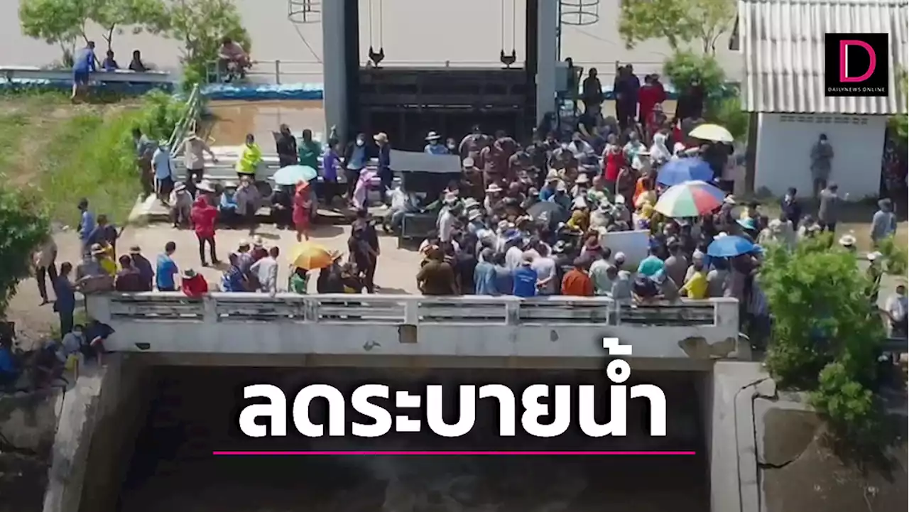 ชาวบ้าน 2 อำเภอ เผชิญหน้าประตูระบายน้ำคลองบางกุ้ง เจรจาลดการระบายน้ำ | เดลินิวส์