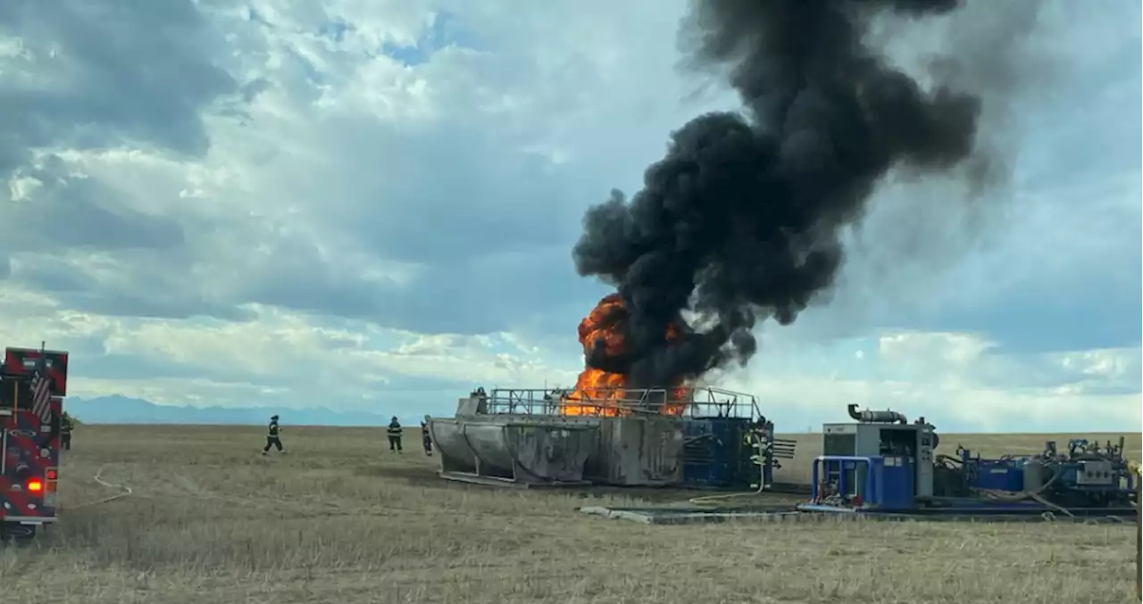 Fire breaks out at oil and gas site in Adams County