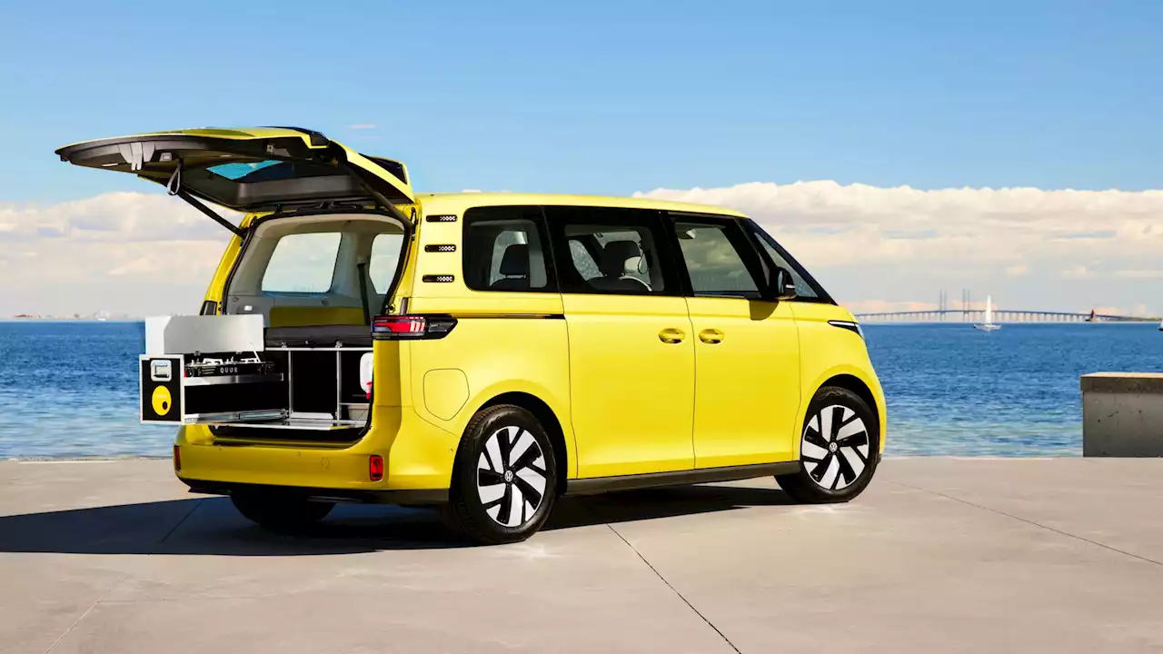 Volkswagen's New ID Buzz EV Van Already Has a Slide-In Camper Unit