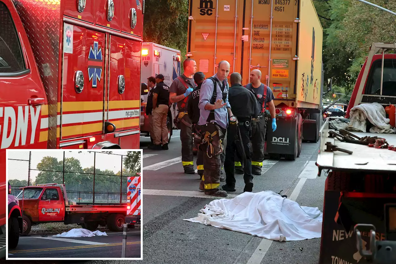 Bicyclist, 25, fatally struck by truck near Prospect Park: cops