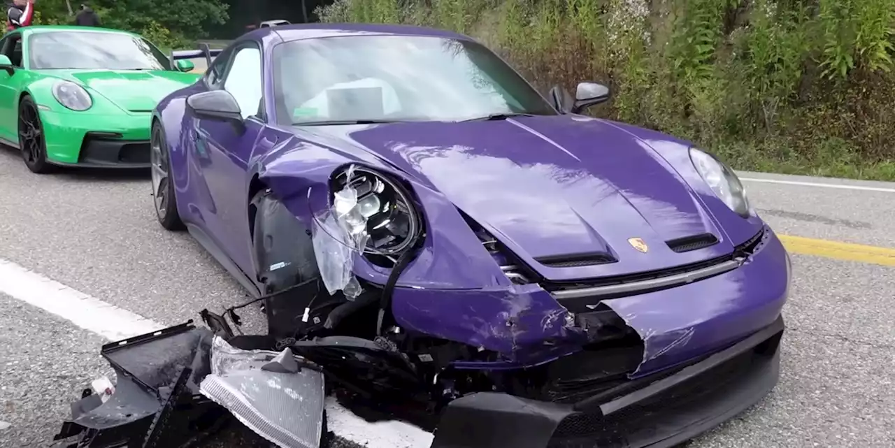 Porsche GT3 Wrecked on Tail of the Dragon Thanks to Truck That Crossed Lanes