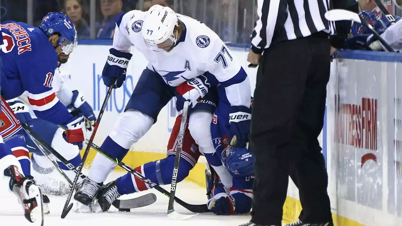 Mika Zibanejad dazzles, Vitali Kravtsov injured in Rangers' opening win vs. Lightning