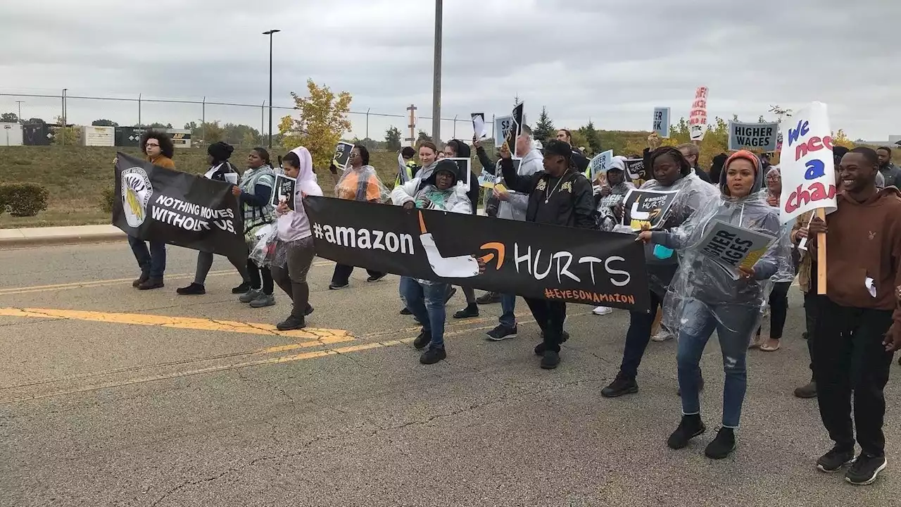 Amazon Workers in Joliet Stage Walkout Over Pay and Working Conditions