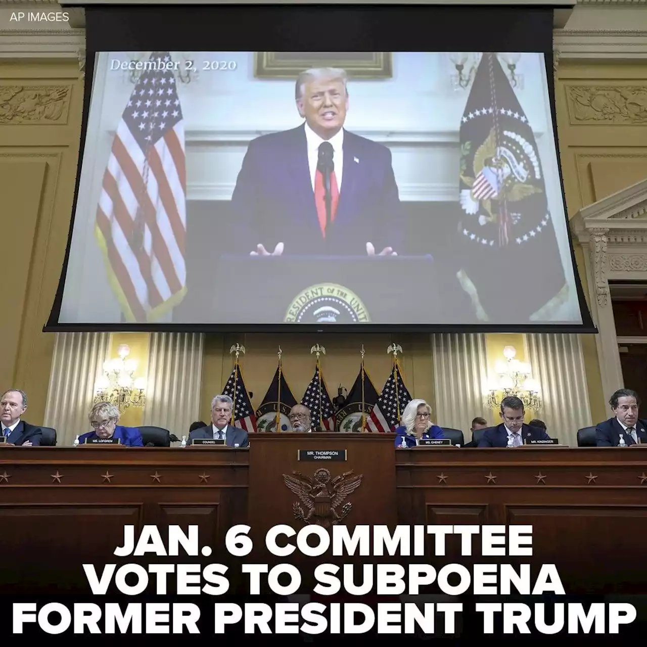 Jan. 6 committee votes to subpoena Trump