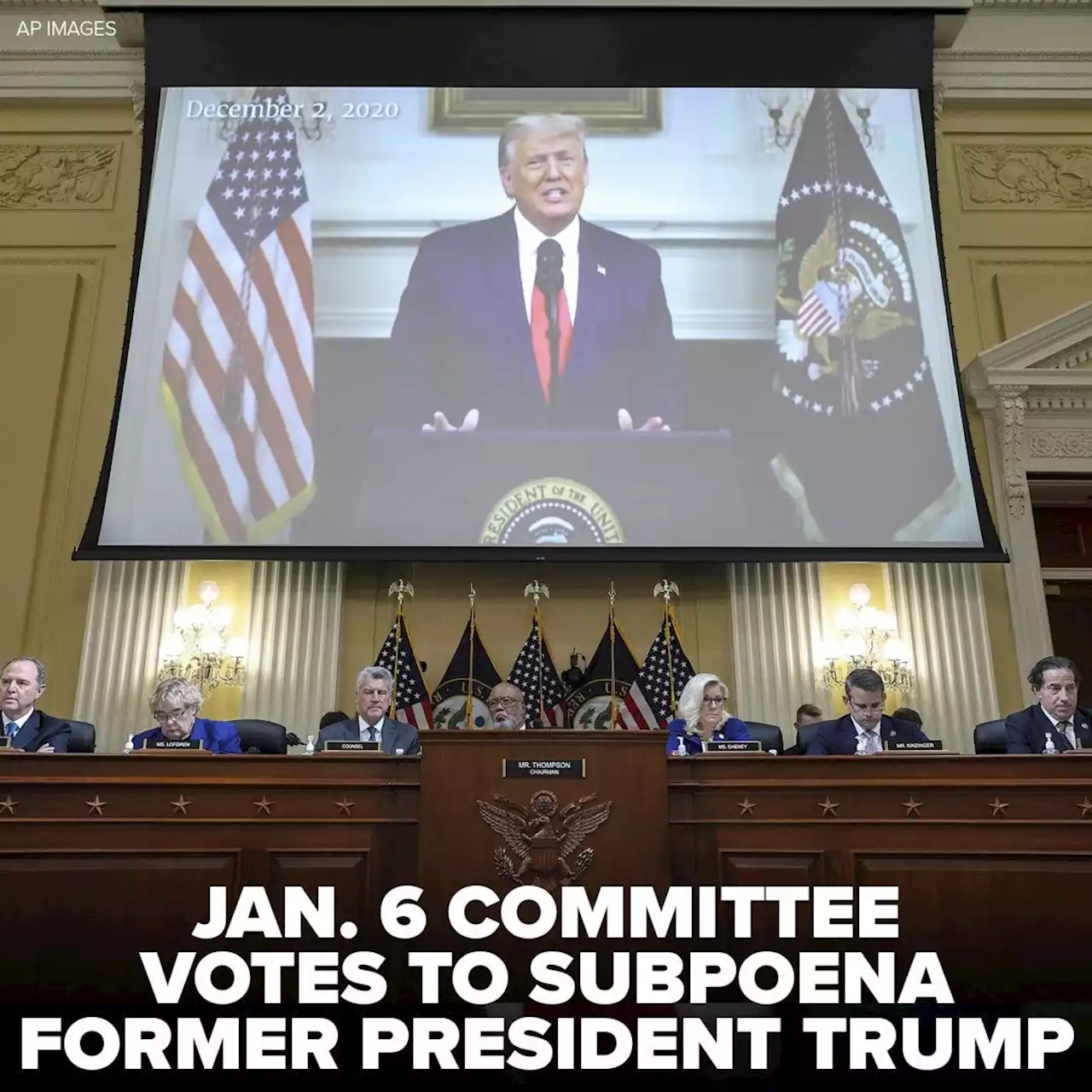 Jan. 6 committee votes to subpoena Trump: LIVE