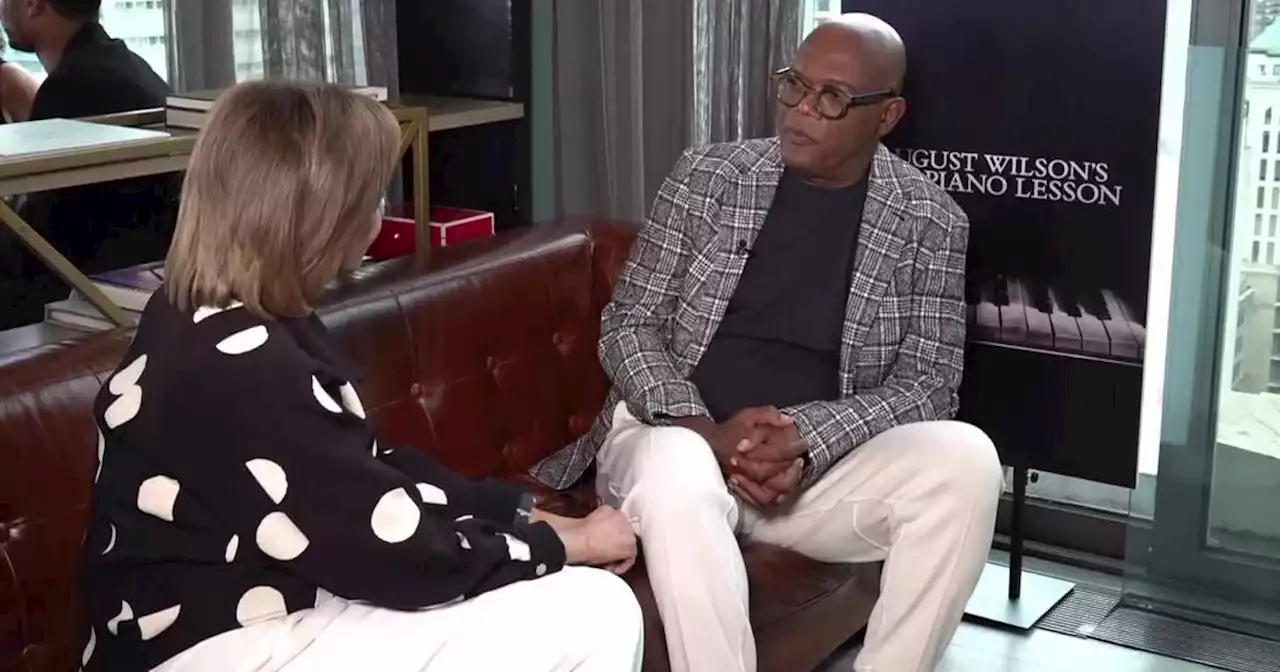 Samuel L. Jackson, John David Washington, stars of 'The Piano Lesson' on Broadway, talk to CBS2's Dana Tyler