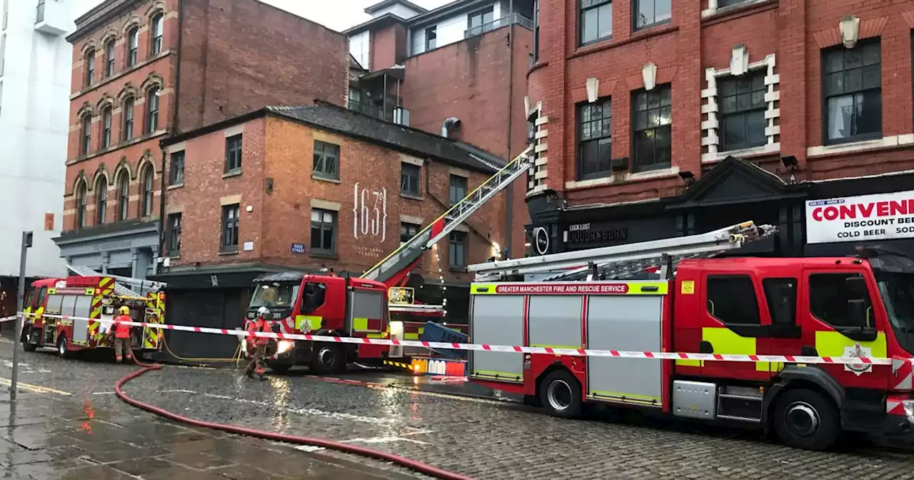 Firefighters spend hours tackling blaze in Northern Quarter