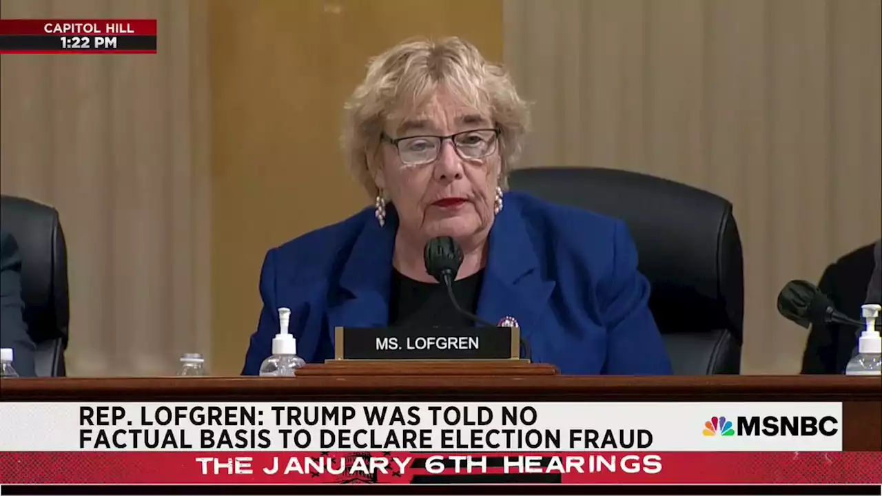 Rep. Lofgren: Trump's false victory speech 'planned well in advance'