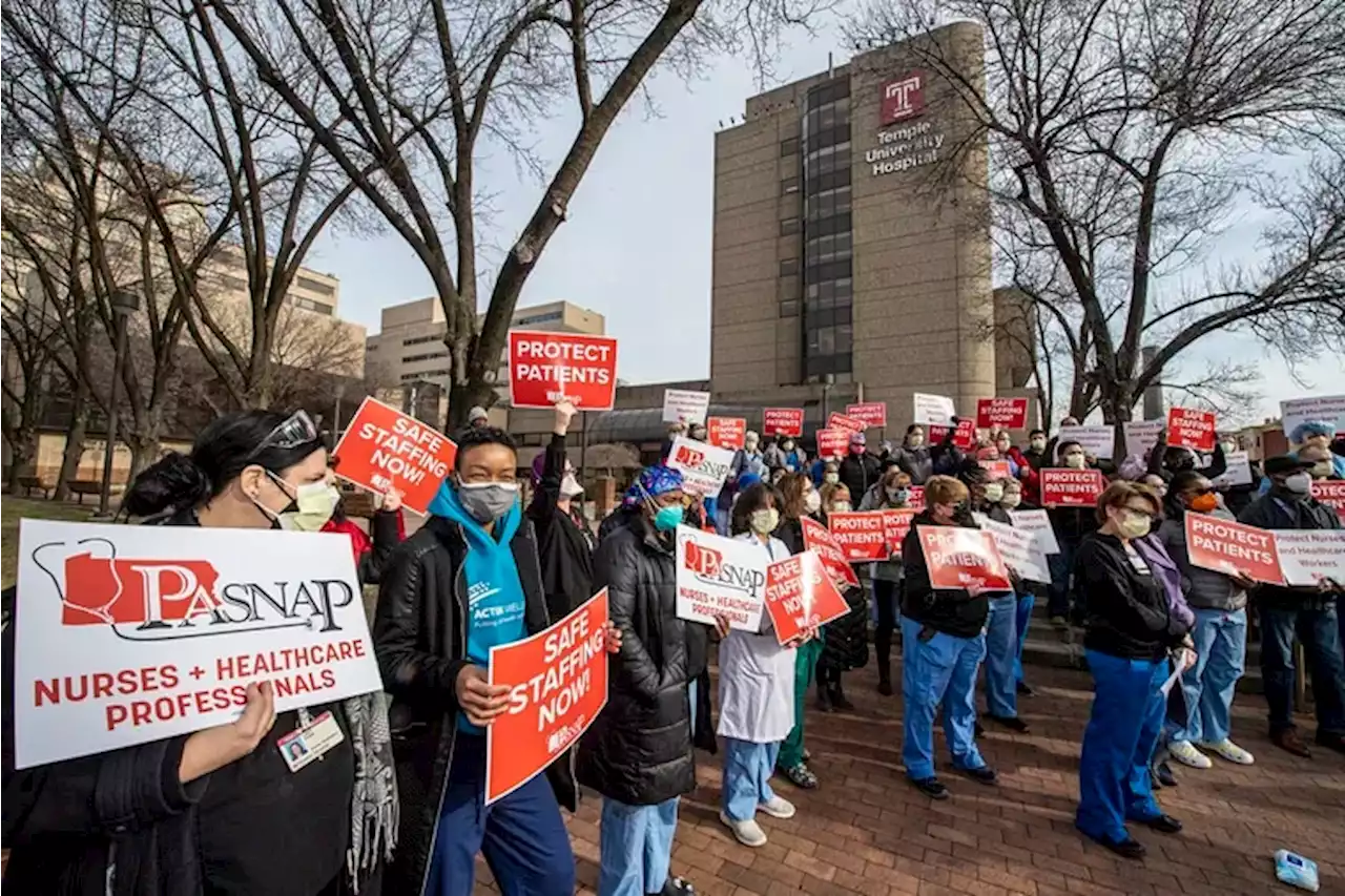 More than 2,000 nurses and techs edge closer to strike at Temple Hospital