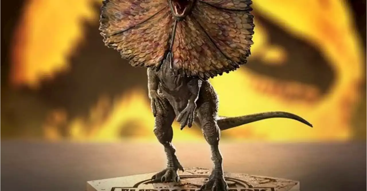 Watch Out as Iron Studios Unleashes Jurassic Park's Dilophosaurus