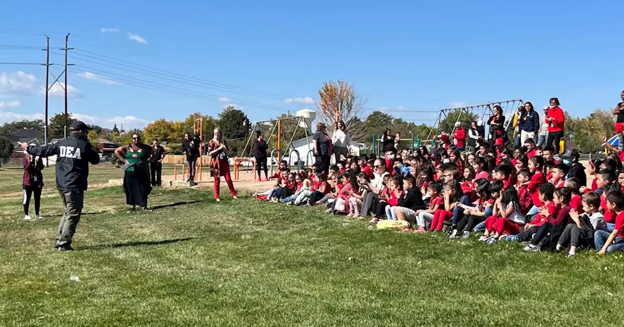 Drug Enforcement Agency talks to Denver metro students about dangers of drugs for Red Ribbon Week