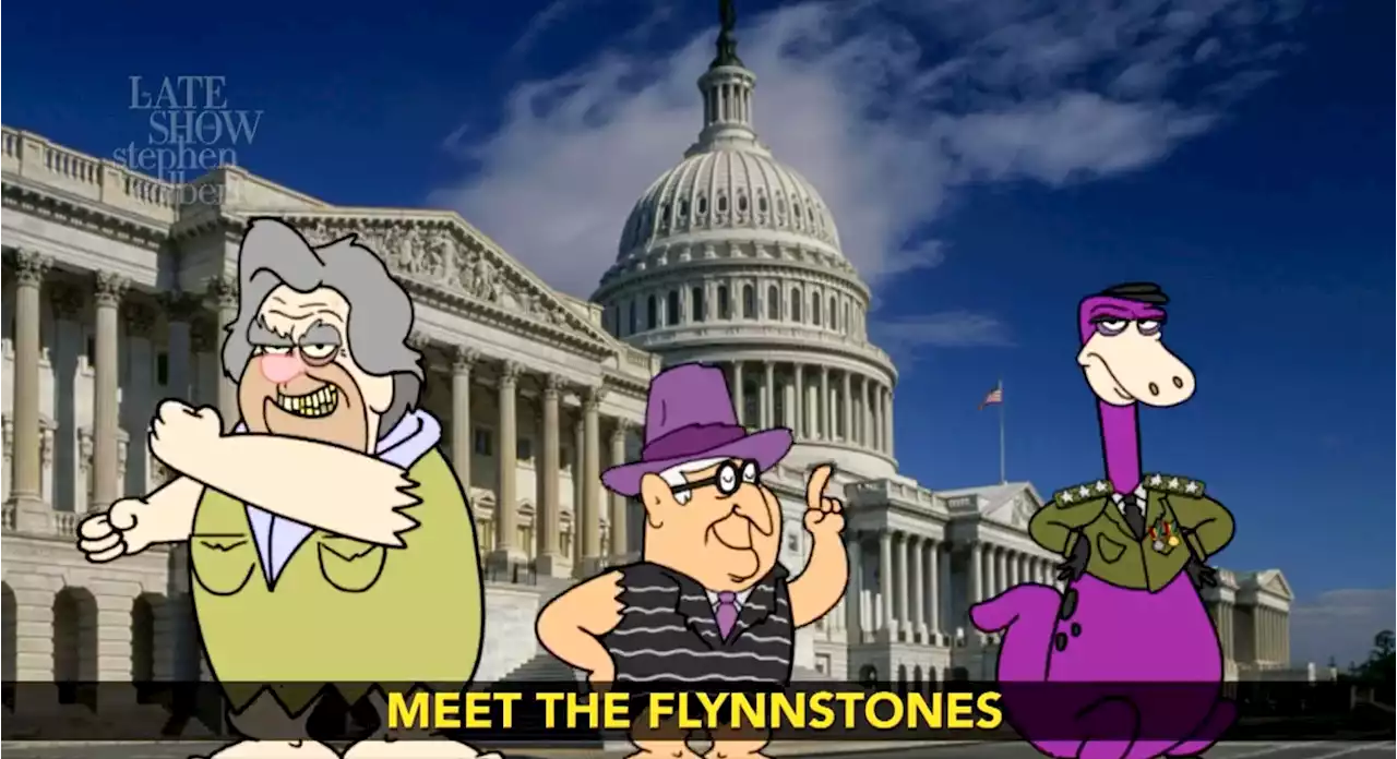 Flynn, Stone Have A 'Yabba Dabba Coup Time' In Scathing 'Flintstones' Parody