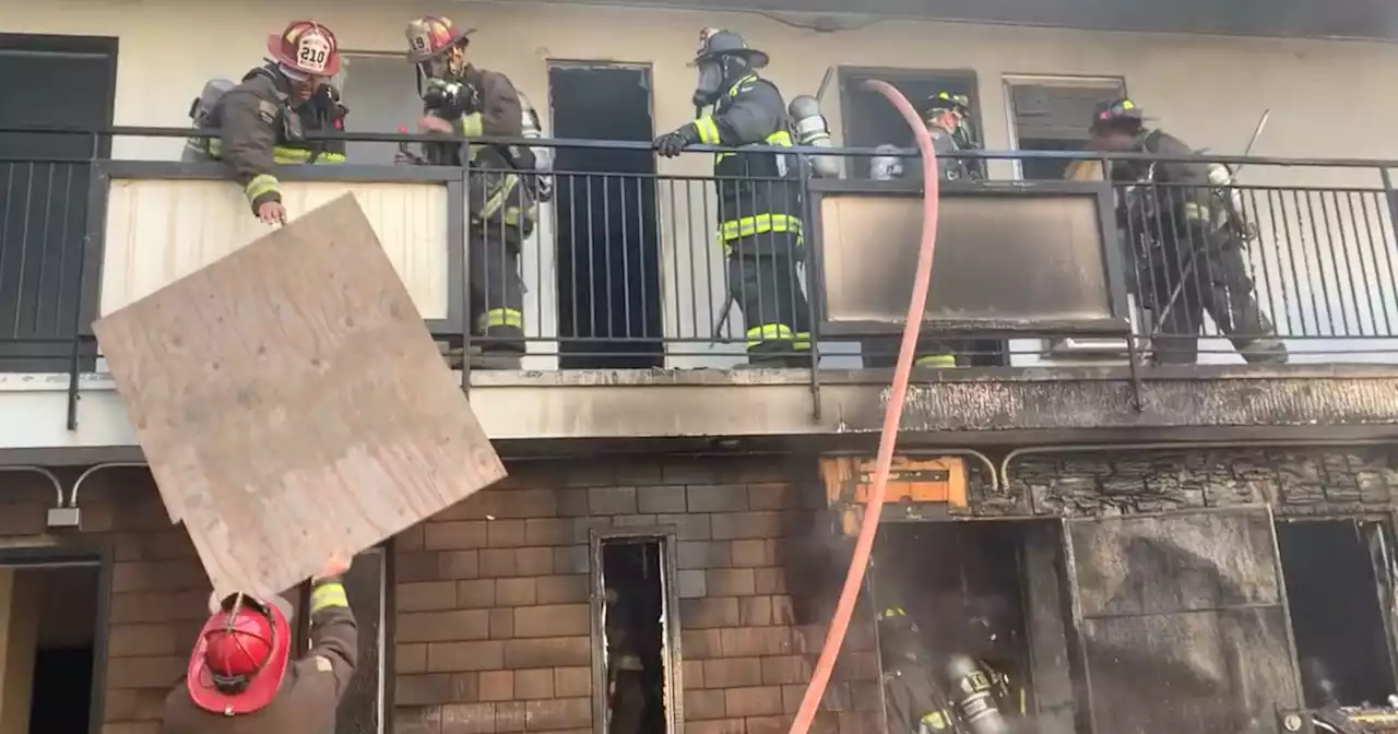 Oakland firefighter injured after falling through floor while fighting apartment blaze