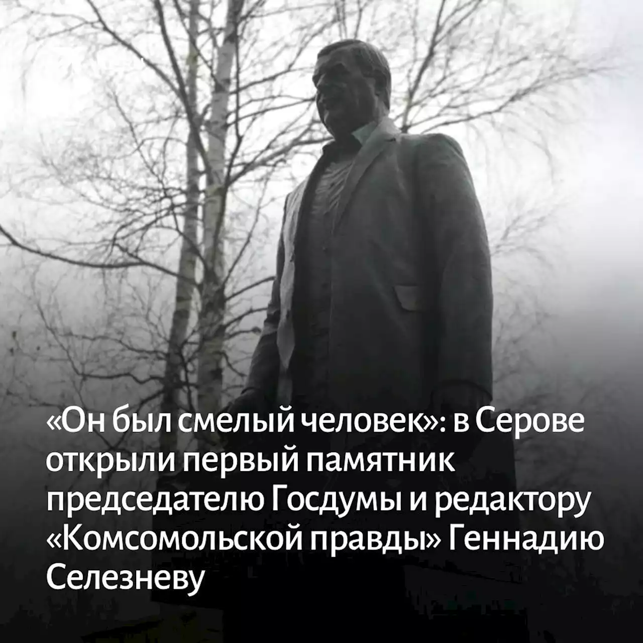 Памятник Геннадию Селезневу в Серове: открытие, где находится