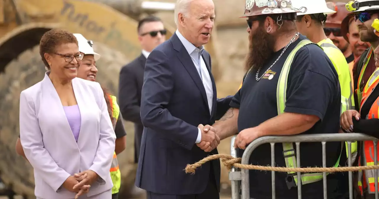 Biden can’t quit L.A., or its complex politics, even as racist audio leak rocks the city