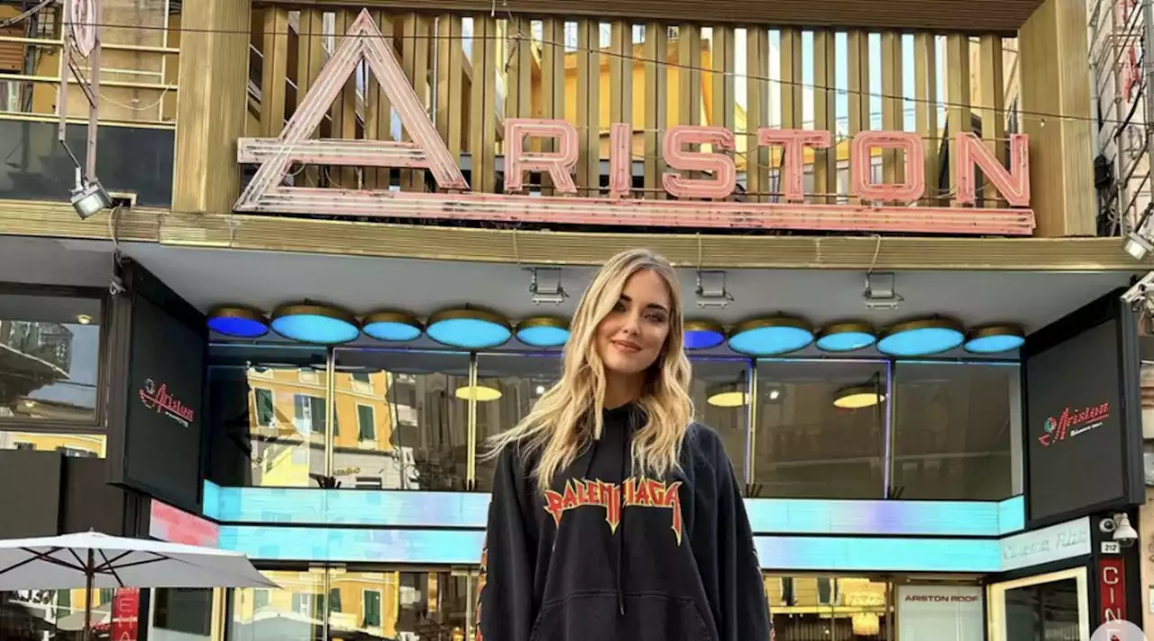 Chiara Ferragni, prime foto da Sanremo