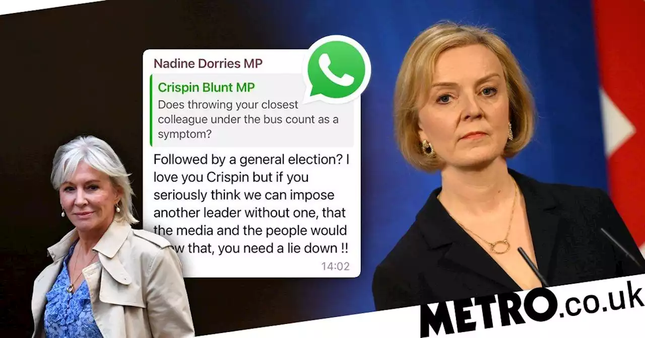 Leaked WhatsApp messages reveal Tory rows over whether to oust Liz Truss