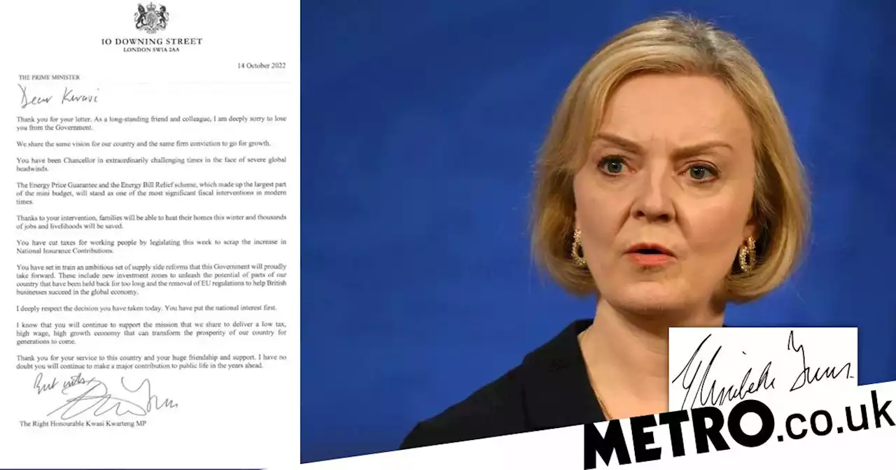 Liz Truss's handwriting 'tells us everything is a drama'