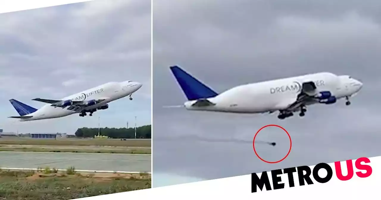 Moment wheel falls off plane at takeoff from Italy to the US