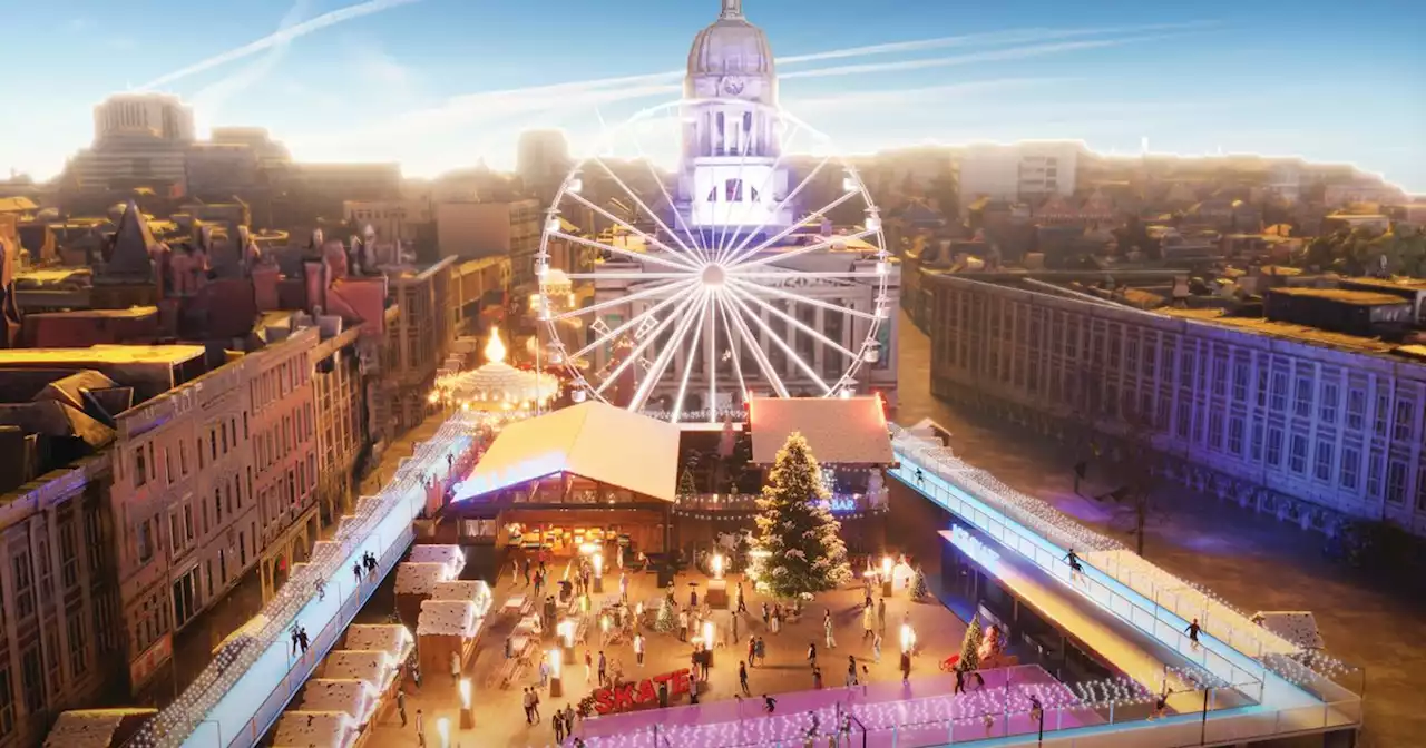 New aerial skating rink for Nottingham's Winter Wonderland