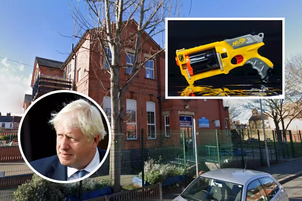 'Kids shot with Nerf gun at school by someone wearing Boris Johnson mask'